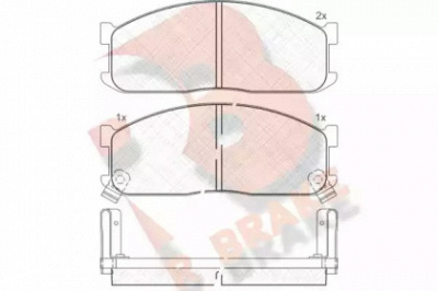 R BRAKE rb0690 -  Комплект тормозных колодок, дисковый тормоз